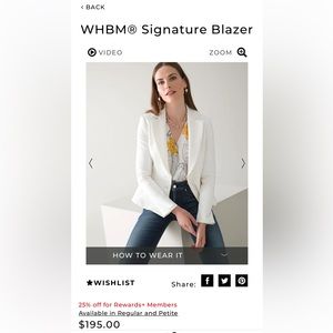 White House Black Market Size 4 Blazer